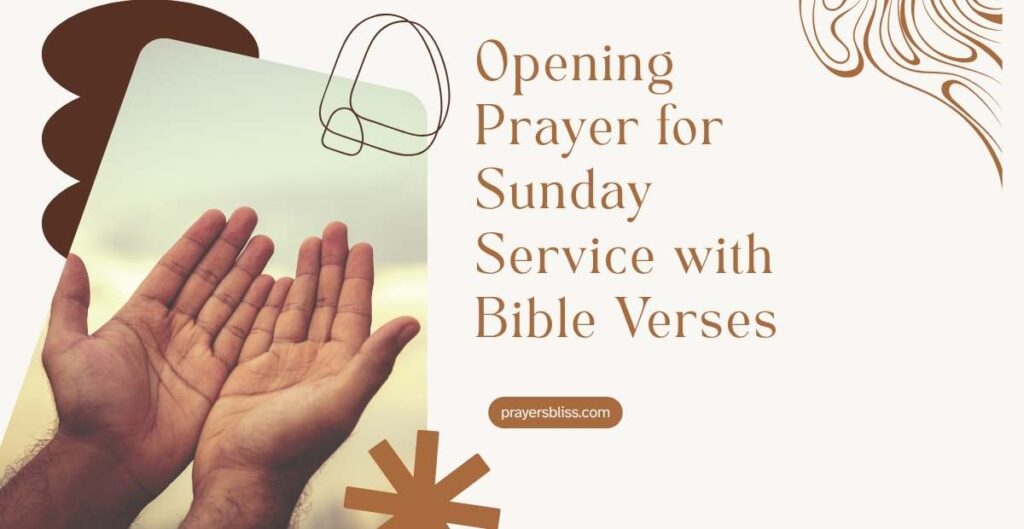 Opening Prayer for Sunday Service with Bible Verses