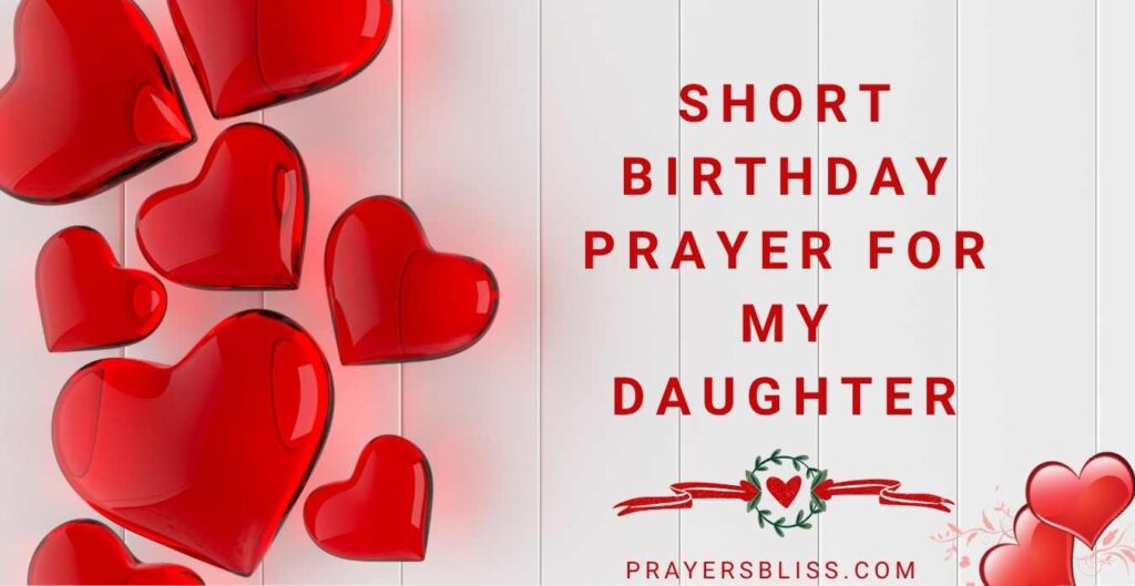 Short Birthday Prayer for My Daughter