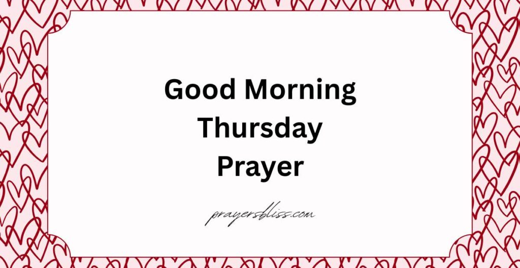 Good Morning Thursday Prayer