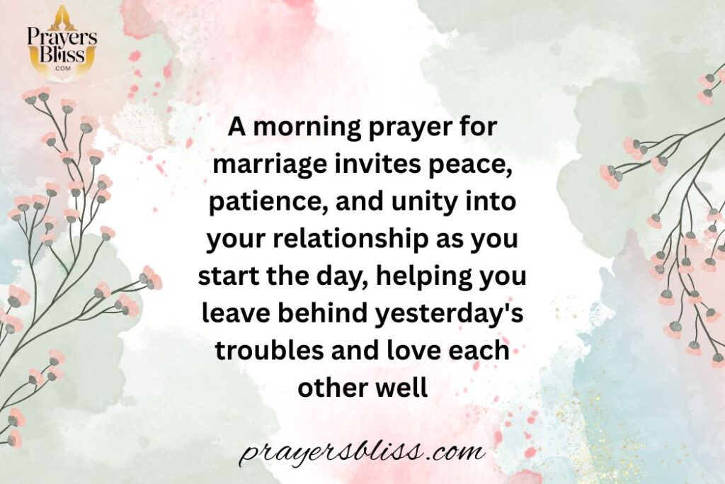 Morning Prayer for Marriage