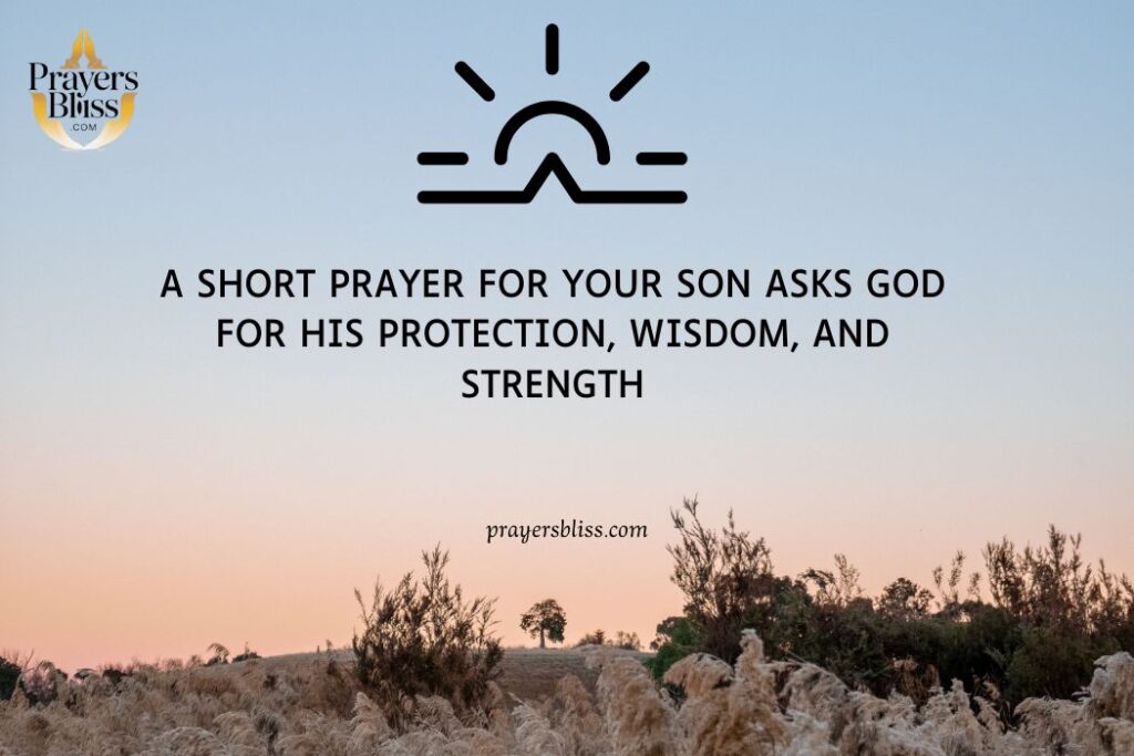 Short Prayer for My Son