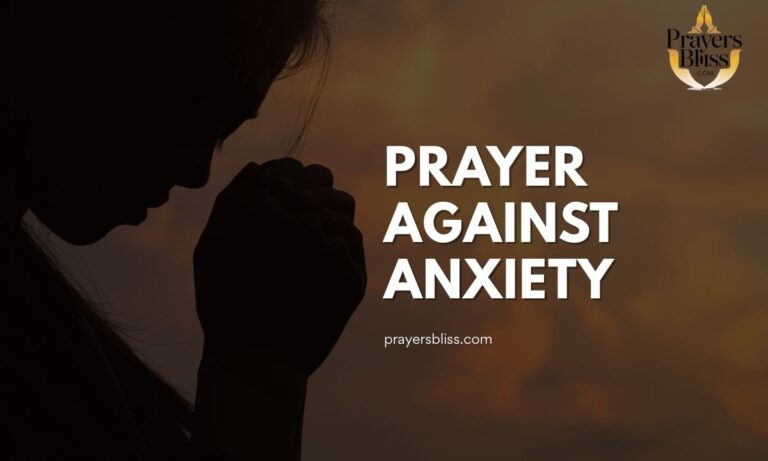 Prayer Against Anxiety