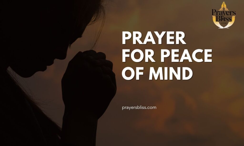 Prayer for Peace of Mind