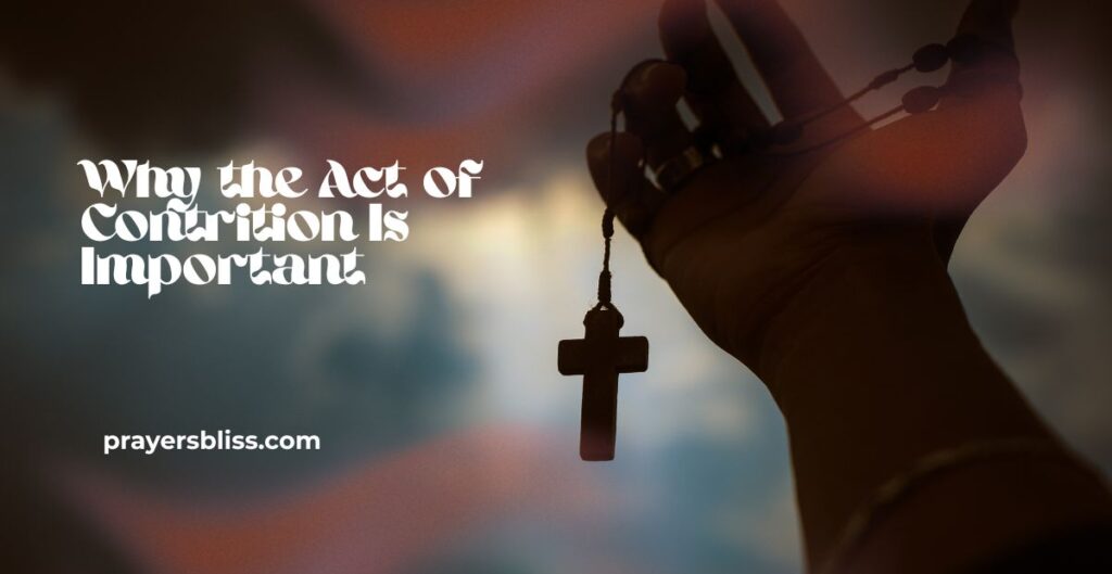 Why the Act of Contrition Is Important