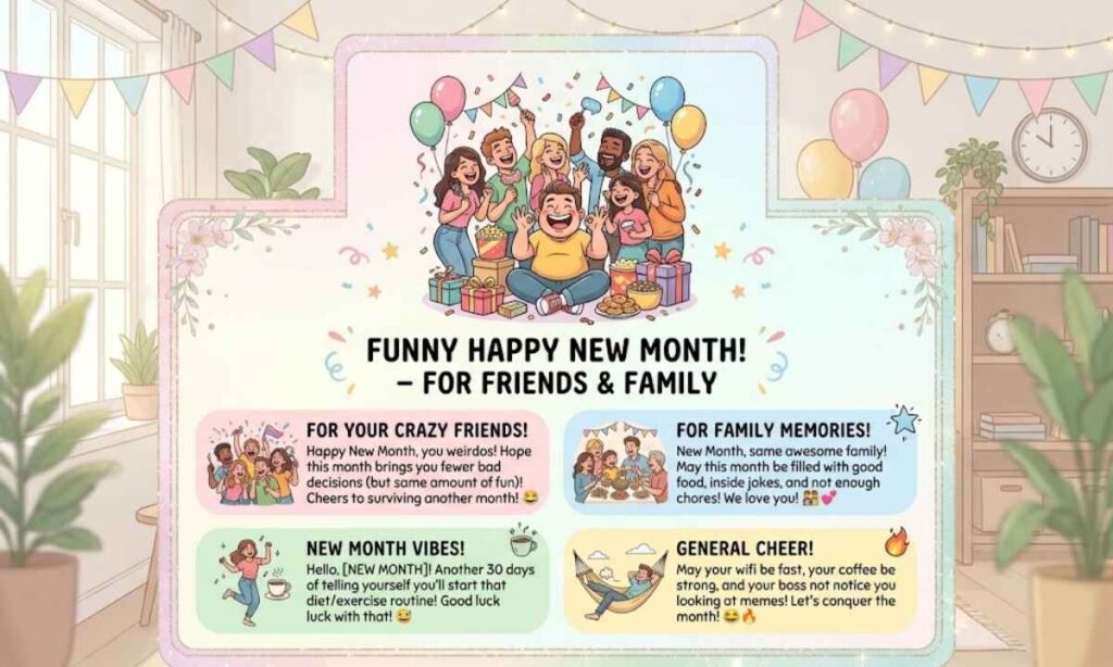 Funny Happy New Month Messages