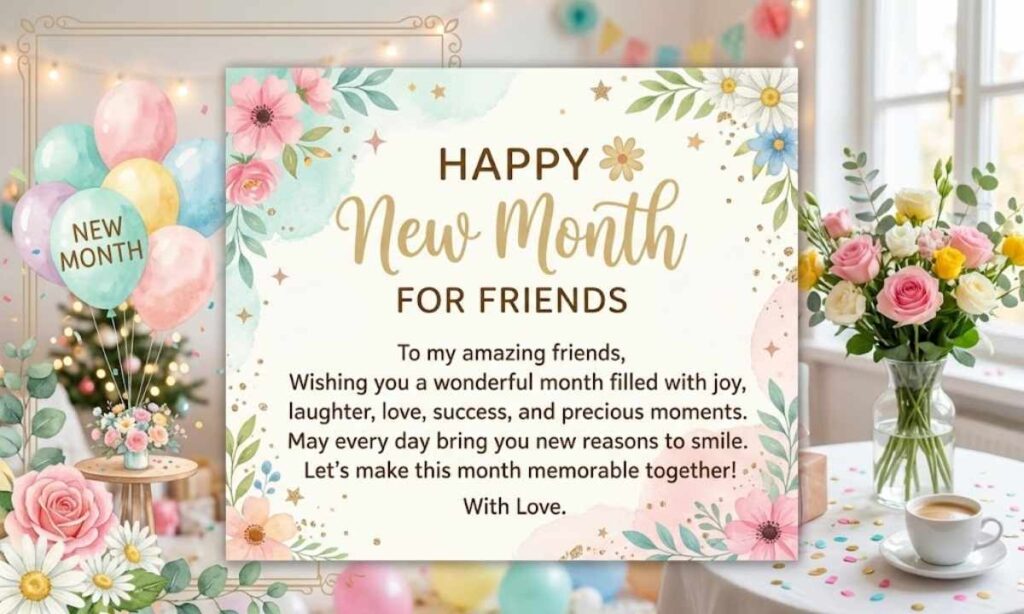 Happy New Month Messages for Friends