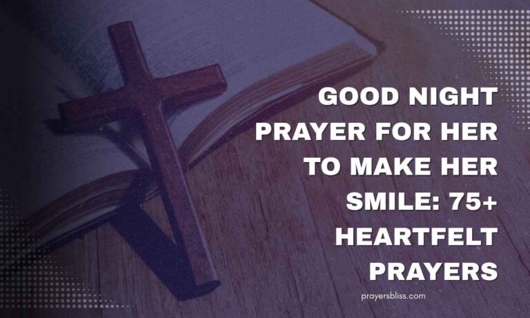 Good Night Prayer for Her to Make Her Smile
