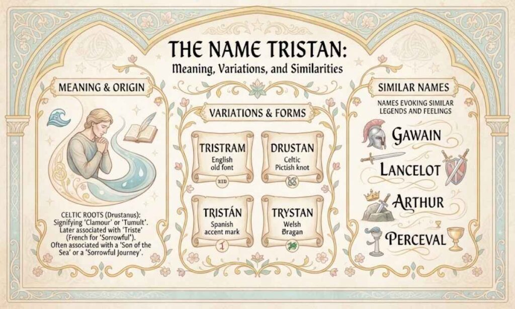 Tristan Name Meaning, Variations, and Similar Names